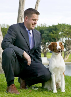 Jonnie with handler, Shea